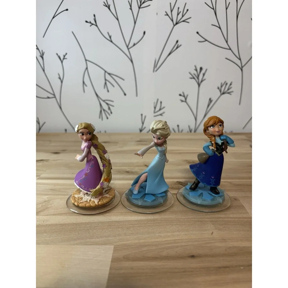Disney Infinity Frozen Elsa & Anna Tangled Rapunzel Figures‎ Lot
